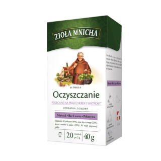 Herbata funkcyjn Zioła Mnicha Oczyszczanie, polecane na pracę nerek i wątroby 20 torebek