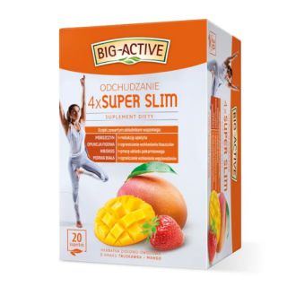 Herbata funkcyjna Big-Active 4 x Super Slim, odchudzanie i oczyszczanie, ziołowo - owocowa 20 torebek