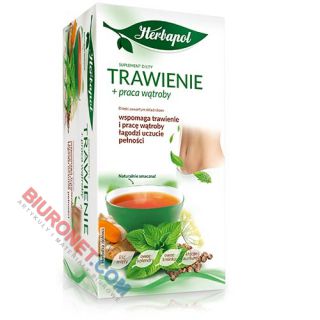 Herbata funkcyjna Herbapol Trawienie + Praca wątroby, ziołowa 20 torebek