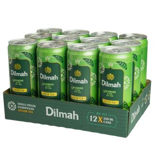 Herbata mrożona Dilmah Black Ice Tea Jaśminowa 330ml, napój w puszce 12 sztuk
