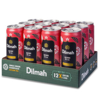 Herbata mrożona Dilmah Black Ice Tea Lychee 330ml, napój w puszce 12 sztuk