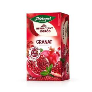 Herbata owocowa Herbapol Herbaciany Ogród Granat, torebki bez sznureczków 20 torebek