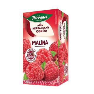 Herbata owocowa Herbapol Herbaciany Ogród Malina, torebki bez sznureczków 20 torebek