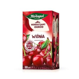 Herbata owocowa Herbapol Herbaciany Ogród Wiśnia, torebki bez sznureczków 20 torebek