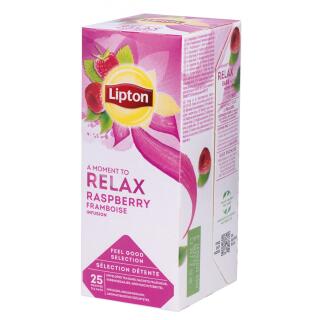 Herbata owocowa Lipton Feel Good Selection Relax Raspberry Malina, torebki w kopertach 25 kopert