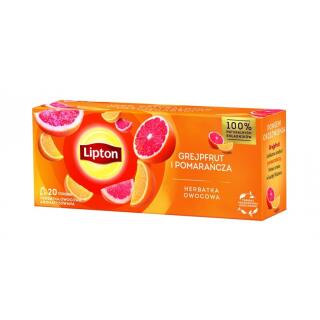 Herbata owocowa Lipton Grejpfrut i Pomarańcza, torebki ze sznureczkami 20 torebek