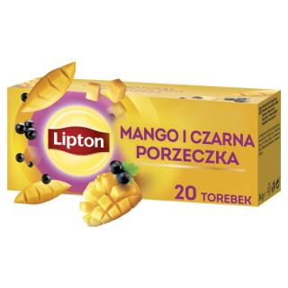 Herbata owocowa Lipton Mango i Czarna Porzeczka, torebki ze sznureczkami 20 torebek