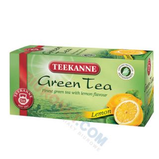 Herbata Teekanne Green Tea, zielona, 20 torebek w kopertach cytrynowa