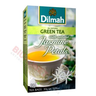 Herbata zielona Dilmah Green Tea, 20 torebek ze sznureczkami jaśmin