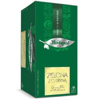 Herbata zielona Herbapol Premium Zielona z Cytryną, torebki w kopertach 20 kopert