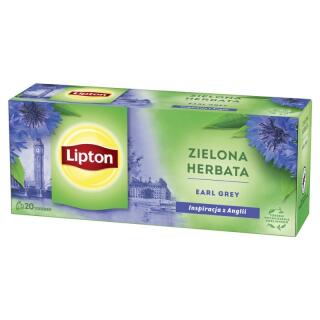 Herbata zielona Lipton Earl Grey, aromatyzowana, torebki ze sznureczkami 20 torebek