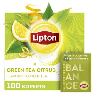Herbata zielona Lipton Feel Good Selection Balance Citrus, aromatyzowana, torebki w kopertach 100 kopert