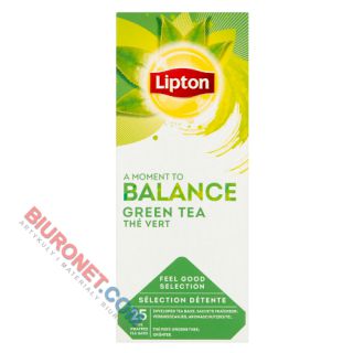 Herbata zielona Lipton Feel Good Selection Balance Green Tea, 25 torebek w kopertach zielona