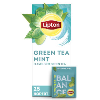 Herbata zielona Lipton Feel Good Selection Balance Mint, aromatyzowana, torebki w kopertach 25 kopert