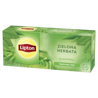 Herbata zielona Lipton Klasyczna, torebki ze sznureczkami 20 torebek