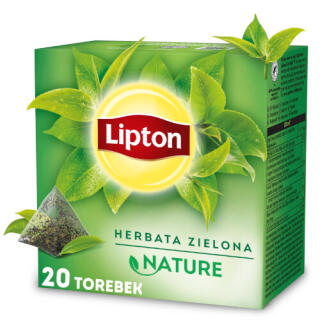 Herbata zielona Lipton Nature, torebki piramidki 20 torebek