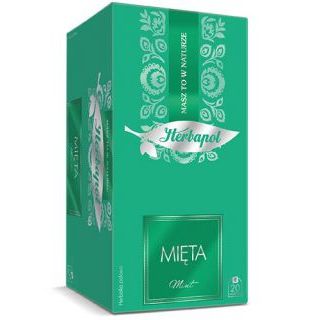 Herbata ziołowa Herbapol Premium Mięta, torebki w kopertach 20 kopert