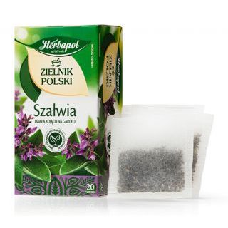 Herbata ziołowa Herbapol Zielnik Polski, 20 torebek bez sznureczków szałwia