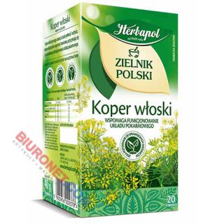 Herbata ziołowa Herbapol Zielnik Polski, 20 torebek bez sznureczków koper włoski