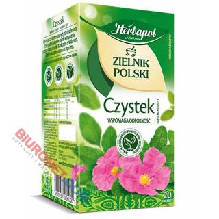Herbata ziołowa Herbapol Zielnik Polski, 20 torebek bez sznureczków czystek