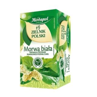 Herbata ziołowa Herbapol Zielnik Polski Morwa Biała, torebki bez sznureczków 20 torebek