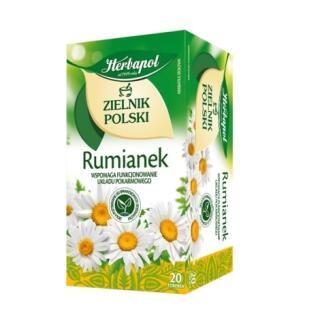 Herbata ziołowa Herbapol Zielnik Polski Rumianek, torebki bez sznureczków 20 torebek