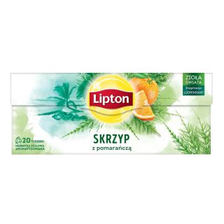 Herbata ziołowa Lipton, ekspresowa, 20 torebek skrzyp z pomarańczą