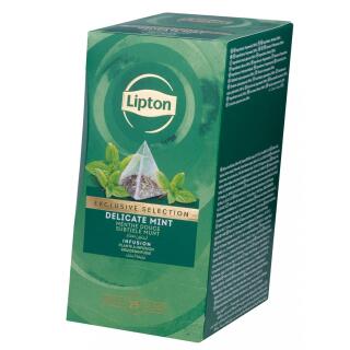 Herbata ziołowa Lipton Exclusive Selection Mięta, torebki piramidki 25 torebek