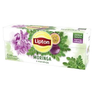 Herbata ziołowa Lipton Moringa z Marakują, torebki ze sznureczkami 20 torebek