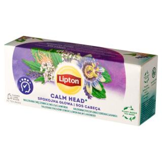 Herbata ziołowa Lipton Spokojna Głowa, funkcyjna, torebki ze sznureczkami 20 torebek