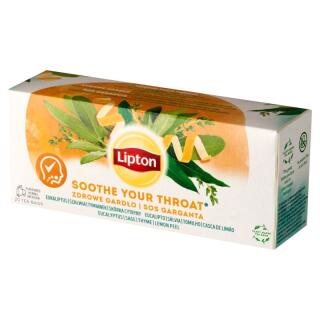 Herbata ziołowa Lipton Zdrowe Gardło, funkcyjna, torebki ze sznureczkami 20 torebek