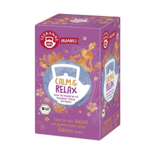 Herbata ziołowa Teekanne Organics Calm & Relax, funkcyjna, torebki w kopertach 20 kopert