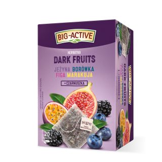 Herbatka owocowa Big-Active Dark Fruits, aromatyzowana, torebki w kopertach
 20 torebek
