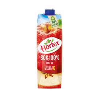 Hortex Jabłko 1L, owocowy sok 100% w kartonie 1 sztuka