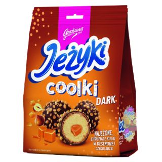 Jeżyki Coolki Dark, praliny z karmelem 140,4g czekolada deserowa
