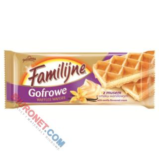 Jutrzenka Familjne Wafle Gofrowe, 130g krem waniliowy