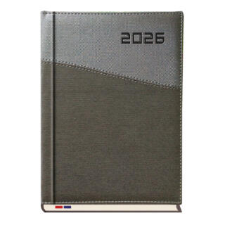 Kalendarz książkowy 2026 Michalczyk i Prokop Mecenas T-253, format A4, rozkład tygodniowy, registry wycinane szara okładka