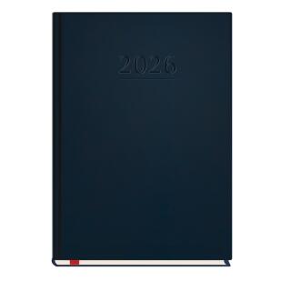 Kalendarz książkowy 2026 Michalczyk i Prokop Popularny T-209V, format A5, rozkład tygodniowy, registry drukowane granatowa okładka
