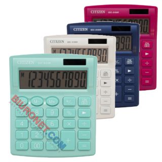 Kalkulator biurowy Citizen SDC-810NR, wyświetlacz 10 cyfr, kolorowa obudowa zielony