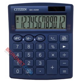 Kalkulator biurowy Citizen SDC-812 NR, wyświetlacz 12 cyfr, kolorowa obudowa granatowy