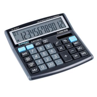 Kalkulator biurowy Donau Tech DT4122-01, 134x136 mm, wyświetlacz 12 cyfr czarny