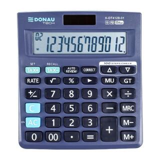 Kalkulator biurowy Donau Tech DT4128-01, 140x122 mm, wyświetlacz 12 cyfr czarny