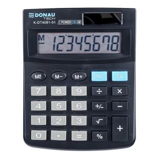 Kalkulator biurowy Donau Tech DT4161-01, 127x104 mm, wyświetlacz 8 cyfr czarny