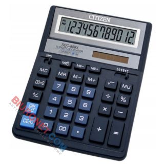 Kalkulator Citizen SDC-888 X, biurowy, 12 cyfr niebieski