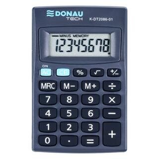 Kalkulator kieszonkowy DONAU TECH DT2086-01, 85x56x9mm czarny
