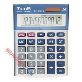 Kalkulator Toor TO-2245, podwójne zasilanie 12 cyfr