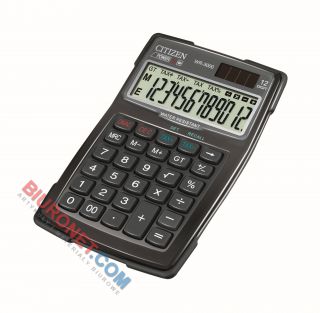 Kalkulator wodoodporny Citizen WR-3000, 105 x 152 mm, wyświetlacz 12 cyfr czarny