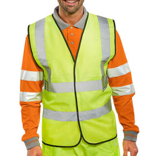 Kamizelka ostrzegawcza BEESWIFT, na rzep, 4 odblaski, żółta rozmiar 2XL