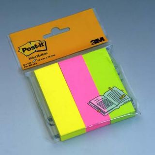 Karteczki indeksujące Post-it 26 x 76 mm, papierowe zakładki, 300 sztuk 3 kolory