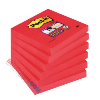 Karteczki Post-it Super Sticky 76x76 mm, bloczek 90 kartek różowy